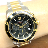 Buy Shop Movado Series 800 Chronograph Black Dial Two Tone Steel Strap Watch For Men - 2600146 USA Online