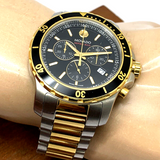 Buy Shop Movado Series 800 Chronograph Black Dial Two Tone Steel Strap Watch For Men - 2600146 USA Online