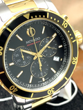 Buy Shop Movado Series 800 Chronograph Black Dial Two Tone Steel Strap Watch For Men - 2600146 USA Online