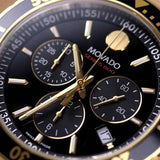 Buy Shop Movado Series 800 Chronograph Black Dial Two Tone Steel Strap Watch For Men - 2600146 USA Online
