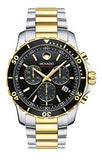 Buy Shop Movado Series 800 Chronograph Black Dial Two Tone Steel Strap Watch For Men - 2600146 USA Online