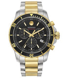 Buy Shop Movado Series 800 Chronograph Black Dial Two Tone Steel Strap Watch For Men - 2600146 USA Online