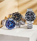 Buy Shop Movado Series 800 Chronograph Blue Dial Silver Steel Strap Watch For Men - 2600141 USA Online