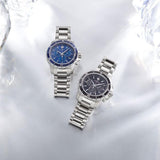 Buy Shop Movado Series 800 Chronograph Blue Dial Silver Steel Strap Watch For Men - 2600141 USA Online