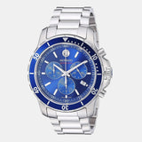 Buy Shop Movado Series 800 Chronograph Blue Dial Silver Steel Strap Watch For Men - 2600141 USA Online
