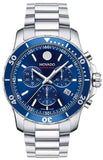 Buy Shop Movado Series 800 Chronograph Blue Dial Silver Steel Strap Watch For Men - 2600141 USA Online