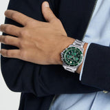 Buy Shop Movado Series 800 Chronograph Green Dial Silver Steel Strap Watch for Men - 2600179 USA Online
