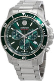 Buy Shop Movado Series 800 Chronograph Green Dial Silver Steel Strap Watch for Men - 2600179 USA Online