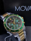 Buy Shop Movado Series 800 Chronograph Green Dial Two Tone Steel Strap Watch For Men - 2600148 USA Online