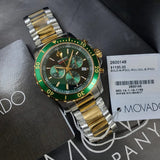 Buy Shop Movado Series 800 Chronograph Green Dial Two Tone Steel Strap Watch For Men - 2600148 USA Online