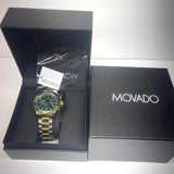 Buy Shop Movado Series 800 Chronograph Green Dial Two Tone Steel Strap Watch For Men - 2600148 USA Online