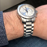 Buy Shop Movado Series 800 Chronograph Silver Dial Silver Steel Strap Watch For Men - 2600111 USA Online
