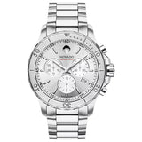 Buy Shop Movado Series 800 Chronograph Silver Dial Silver Steel Strap Watch For Men - 2600111 USA Online