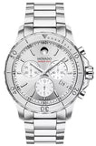 Buy Shop Movado Series 800 Chronograph Silver Dial Silver Steel Strap Watch For Men - 2600111 USA Online