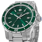 Buy Shop Movado Series 800 Green Dial Silver Steel Strap Watch For Men - 2600136 USA Online