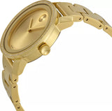 Buy Shop Movado Bold Diamonds Gold Dial Gold Steel Strap Watch for Women - 3600150 USA Online