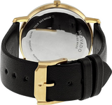 Buy Shop Movado TC Silver Dial Black Leather Strap Watch For Men - 606695 USA Online