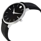 Buy Shop Movado Ultra Slim Black Dial Black Leather Strap Watch For Men - 0607086 USA Online