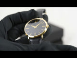 Buy Shop Movado Ultra Slim Black Dial Black Leather Strap Watch For Men - 0607087 USA Online