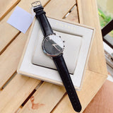 Buy Shop Movado Ultra Slim Black Dial Black Leather Strap Watch For Women - 0607090 USA Online