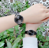 Buy Shop Movado Ultra Slim Black Dial Black Leather Strap Watch For Women - 0607090 USA Online