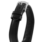 Buy Shop Movado Ultra Slim Black Dial Black Leather Strap Watch For Women - 0607094 USA Online
