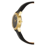 Buy Shop Movado Ultra Slim Black Dial Black Leather Strap Watch For Women - 0607095 USA Online