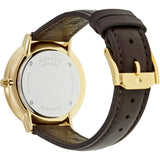 Buy Shop Movado Ultra Slim Blue Dial Brown Leather Strap Watch For Women - 0607092 USA Online