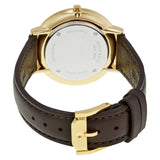 Buy Shop Movado Ultra Slim Blue Dial Brown Leather Strap Watch For Women - 0607092 USA Online