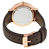 Buy Shop Movado Ultra Slim Silver Dial Brown Leather Strap Watch For Women - 0607093 USA Online