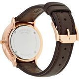 Buy Shop Movado Ultra Slim Silver Dial Brown Leather Strap Watch For Women - 0607093 USA Online