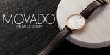 Buy Shop Movado Ultra Slim White Dial Brown Leather Strap Watch For Men - 0607089 USA Online