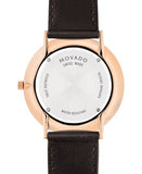 Buy Shop Movado Ultra Slim White Dial Brown Leather Strap Watch For Men - 0607089 USA Online