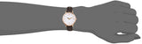 Buy Shop Movado Ultra Slim White Dial Brown Leather Strap Watch For Women - 0607096 USA Online