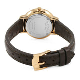 Buy Shop Movado Ultra Slim White Dial Brown Leather Strap Watch For Women - 0607096 USA Online