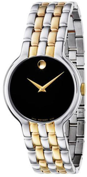 Buy Shop Movado Veturi Quartz Black Dial Two Tone Steel Strap Watch for Men - 0606932 USA Online