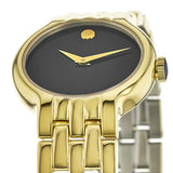 Buy Shop Movado Veturi Black Dial Gold Steel Strap Watch for Women - 0606935 USA Online