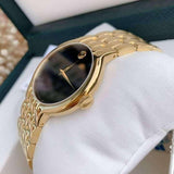 Buy Shop Movado Veturi Quartz Black Dial Gold Steel Strap Watch for Men - 0606934 USA Online
