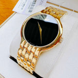 Buy Shop Movado Veturi Quartz Black Dial Gold Steel Strap Watch for Men - 0606934 USA Online