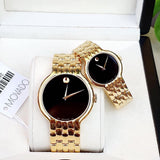 Buy Shop Movado Veturi Quartz Black Dial Gold Steel Strap Watch for Men - 0606934 USA Online