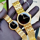 Buy Shop Movado Veturi Quartz Black Dial Gold Steel Strap Watch for Men - 0606934 USA Online