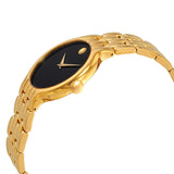 Buy Shop Movado Veturi Quartz Black Dial Gold Steel Strap Watch for Men - 0606934 USA Online