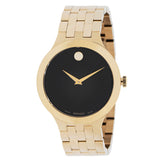 Buy Shop Movado Veturi Quartz Black Dial Gold Steel Strap Watch for Men - 0606934 USA Online