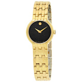 Buy Shop Movado Veturi Quartz Black Dial Gold Steel Strap Watch for Men - 0606934 USA Online