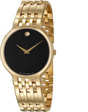Buy Shop Movado Veturi Quartz Black Dial Gold Steel Strap Watch for Men - 0606934 USA Online