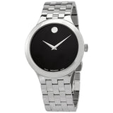 Buy Shop Movado Classic Quartz Black Dial Silver Steel Strap Watch for Men - 0606337 USA Online