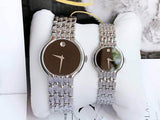 Buy Shop Movado Veturi Quartz Black Dial Silver Steel Strap Watch for Women - 0606338 USA Online