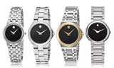 Buy Shop Movado Veturi Quartz Black Dial Silver Steel Strap Watch for Women - 0606338 USA Online