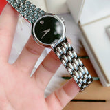 Buy Shop Movado Veturi Quartz Black Dial Silver Steel Strap Watch for Women - 0606338 USA Online