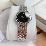 Buy Shop Movado Veturi Quartz Black Dial Silver Steel Strap Watch for Women - 0606338 USA Online